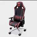 Black and Red Racing Style Gaming Chair With Ergonomic Design Adjustable Armrests And Swivel Wheels