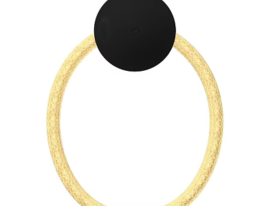 Modern Black And Gold Ring Design Wall Light For Home Interior Decor 3d model