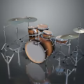 Professional Complete Drum Set With Multiple Drums Cymbals And Stands