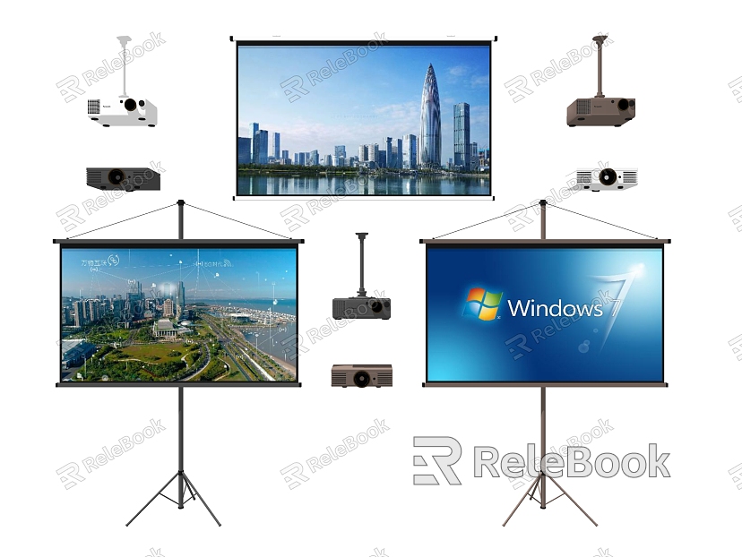 Modern Projector Projector Curtain Combination model