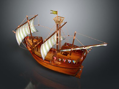 Modern Boat Small Boat Fishing Boat Wooden Boat Single Boat Single Wooden Boat 3d model