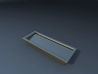 Metal Rectangular Storage Container With Smooth Surface And Modern Design 3d model