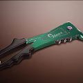 Green Locking Pliers With Black Handles For Professional Hardware Tasks 3d model