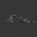 Piled Metal Scraps With Various Irregular Shapes And Metallic Colors