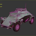 Vintage Military Vehicle With Open Top Machine Gun Green Cross And Off Road Tires