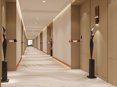 Modern Away Hotel Corridor Away 3d model