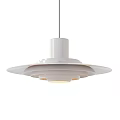 Sleek Modern White Pendant Lights With Layered Design For Minimalist Interiors