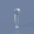 Elegant Transparent Glass Vase With Spiral Design For Modern Home Decoration