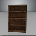 Simple Brown Wooden Bookshelf With Four Open Shelves And Clean Design