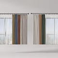 Modern Multicolored Striped Curtain Panels For Window With Light Filtering Drapery Rod
