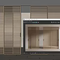Modern Wooden Sliding Doors With Vertical Slats For Minimalist Interior Space