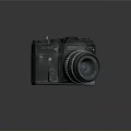 Vintage Zemlya Film Camera With Black Body Classic Lens And Dials