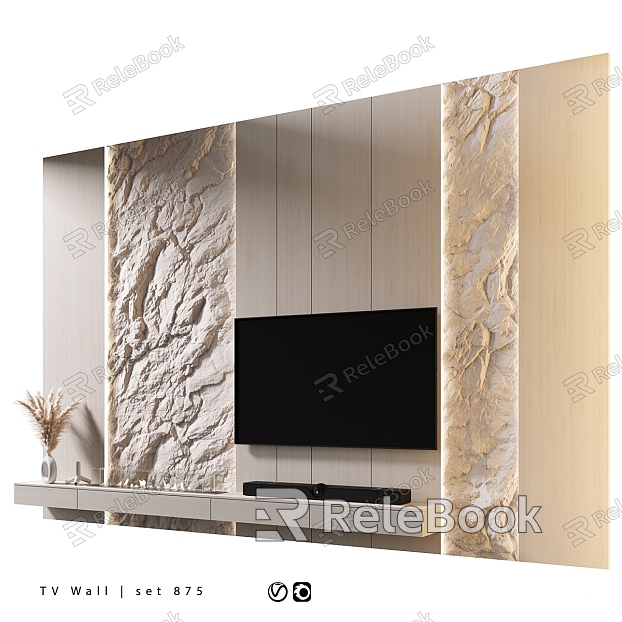 TV background wall model