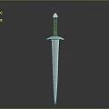Classic Medieval Sword With Wooden Striped Handle And Silver Sharp Blade