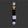 Automotive Shock Absorber With Silver Top Yellow Component Black Spring And Bottom Connector