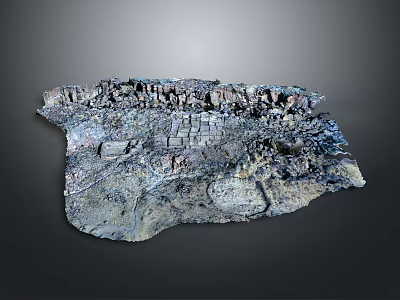 Wood And Stone Handcrafted Artistic Decorative Sculpture Featuring Natural Texture Design 3d model