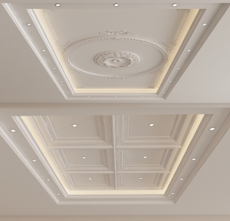 European-style ceiling 3d model