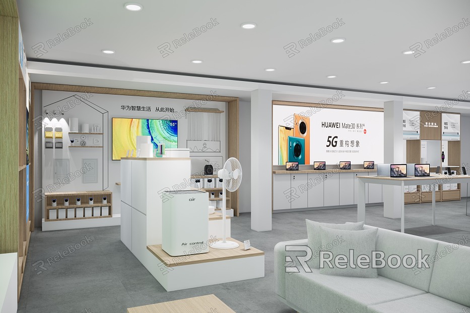 Modern mobile phone store Huawei mobile phone store smart home store computer TV model