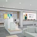 Modern mobile phone store Huawei mobile phone store smart home store computer TV 3d model