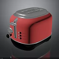 Pink Toaster Electric Kitchen Appliance With Stainless Steel Top And Control Knobs