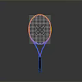 Colorful Tennis Racket With Yellow Blue Frame And Black Grip Design