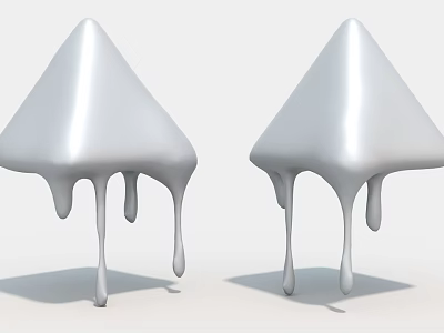 Water Drop Art Device with Fluid Ice Block Flow 3d model
