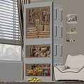White Multi Layer Storage Cabinet With Transparent Doors In Cozy Living Room Interior