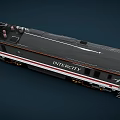 Modern Intercity Train With White Black Exterior And Red Stripe Details