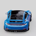 Blue Sports Car With Sleek Exterior Design And Black Alloy Wheels