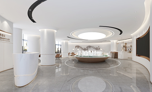 Modern Sales Office Sales Lobby 3d model