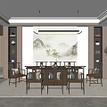 New Restaurant Dining Table and Chair 3d model