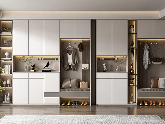 Modern shoe cabinet shoe cabinet combination 3d model