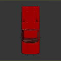 Red Classic Single Cab Pickup Truck Model With Black Wheels And Reflective Surface