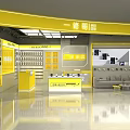 Modern Digital Store Interior With Mobile Phones Accessories Display Counters And Repair Services