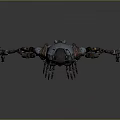 Mechanical Robot Character With Complex Metallic Structure And Articulated Limbs Industrial Sci Fi Design