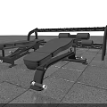 Fitness Equipment Weight Bench With Metal Frame Rack And Adjustable Black Padding