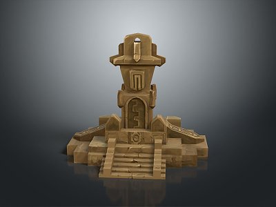 Altar Temple Shrine Hero Altar Cartoon Building Outdoor Items Realistic 3d model