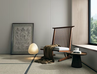 Modern single chair single chair recliner round several combination 3d model