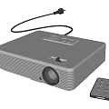 Projector Surveillance Device With Remote Control And Power Cable 3d model