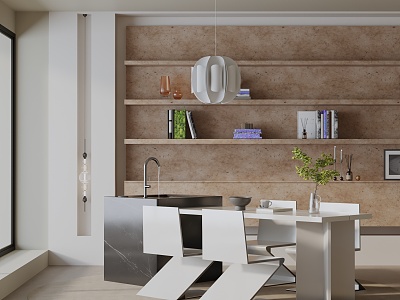 Modern table combination 3d model