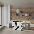 Modern table combination 3d model