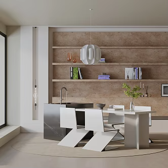 Modern table combination 3d model
