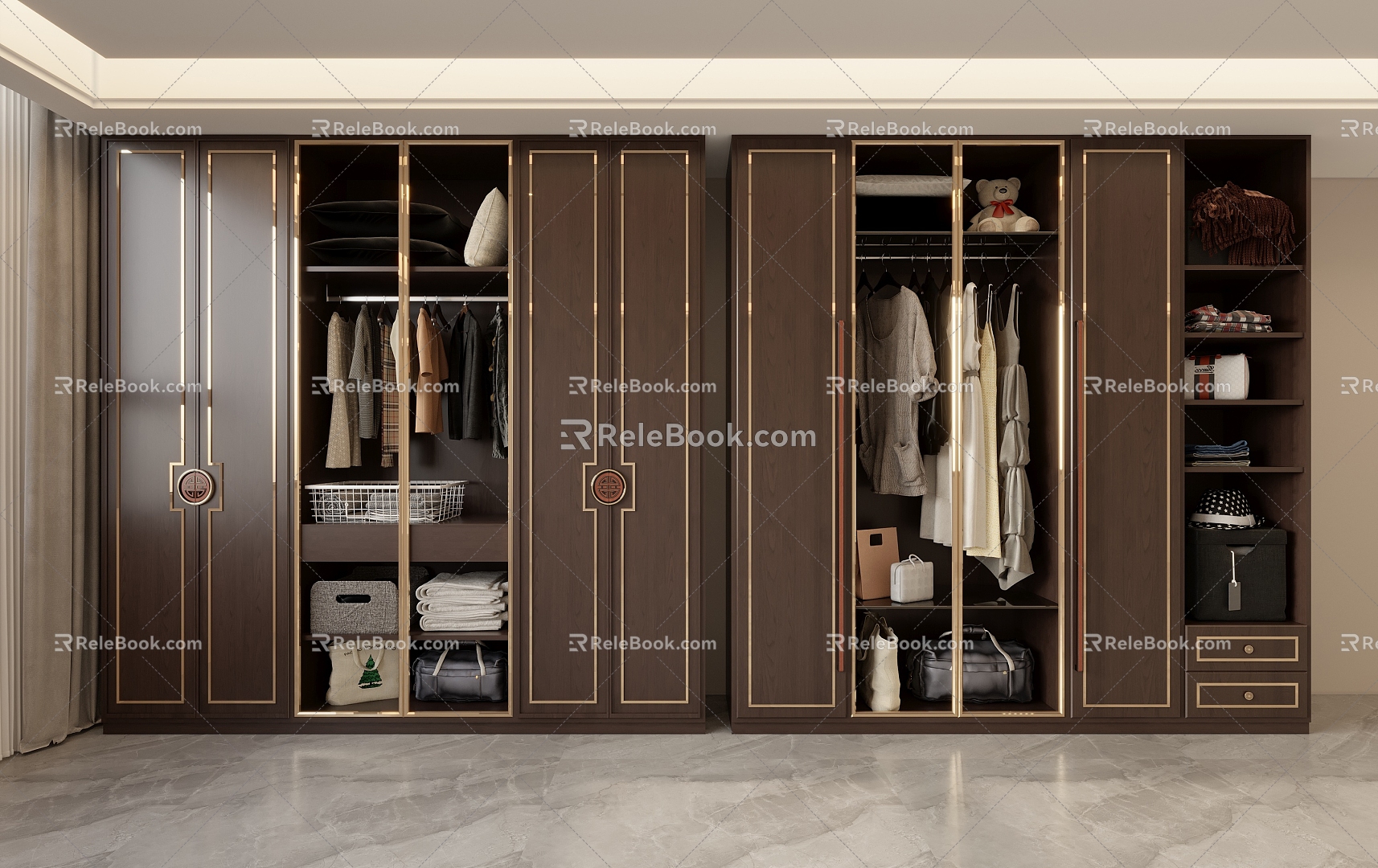 New Chinese wardrobe 3d model