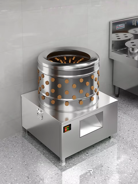 Stainless Steel Multi layer Steamer With Dot Pattern For Commercial Kitchen Use 3d model 