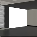 Modern White Window Blinds With Horizontal Slats Installed On Window In Interior Space 3d model