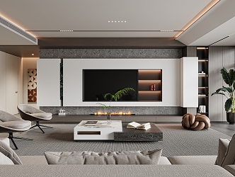 modern living room 3d model