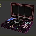 Black Portable DVD Player With Built in Screen Control Buttons And Disc Slot