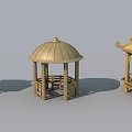 Various Wooden Gazebos with Unique Roof Designs for Garden Landscaping