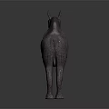 Unique Prehistoric Animal Model With Textured Skin Standing On Gray Background