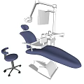 Dental Medical Equipment With Ergonomic Treatment Chair Adjustable Light And Assistant Stool